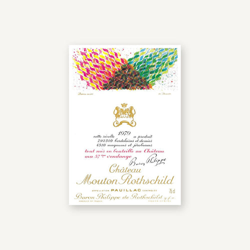 Chateau Mouton Rothschild Pauillac 2014 AOC 0,75l — Weinetikett, Beispielbild