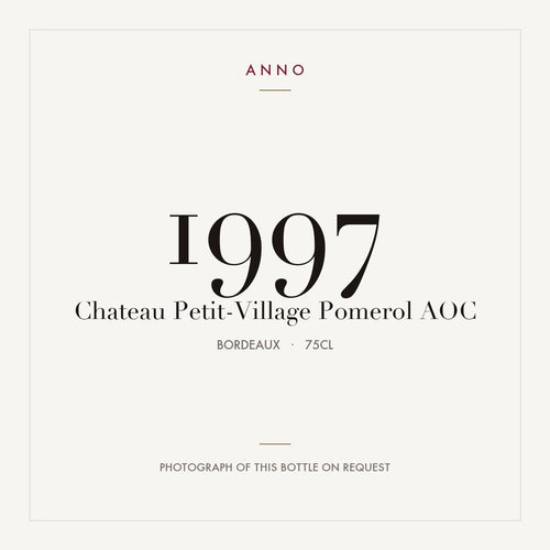Chateau Petit-Village Pomerol 1997 AOC 0,75l from Bordeaux — ANNO vintage card; photograph of the actual bottle available on request