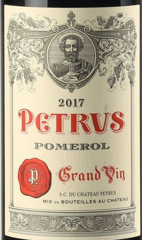 Petrus Pomerol 2017 AOC 0,75l from Bordeaux — ANNO vintage card; photograph of the actual bottle available on request
