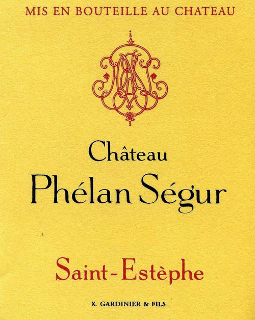 Chateau Phelan Segur Saint-Estephe AOC — wine label, illustrative image