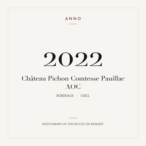 Chateau Pichon Comtesse Pauillac 2022 AOC 1,5l — ANNO 年份卡;實際酒瓶照片可應要求提供