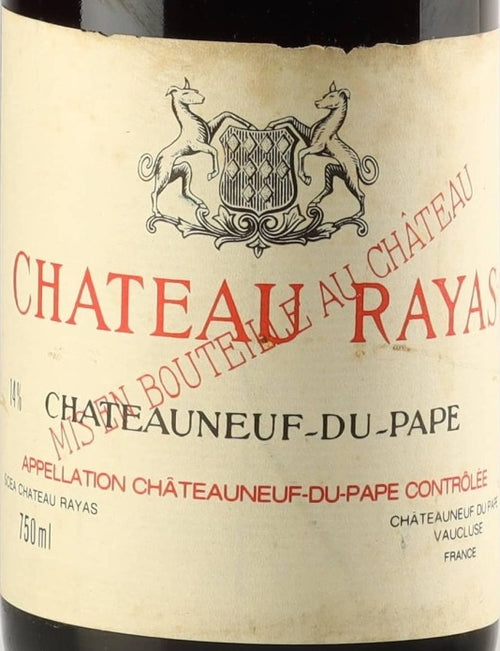 Chateau Rayas Chateauneuf-du-Pape 1992 AOC 0,75l — Weinetikett