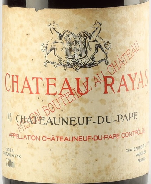 Chateau Rayas Chateauneuf-du-Pape 1996 AOC 0,75l — Weinetikett
