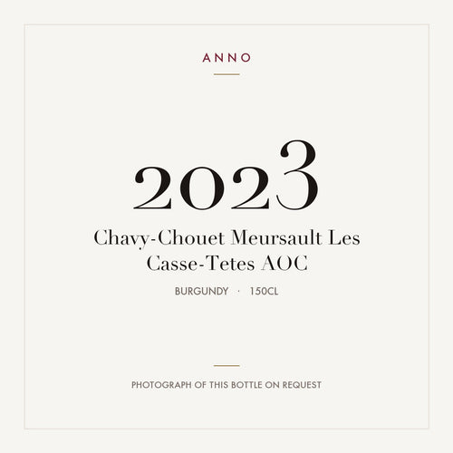 Chavy-Chouet Meursault Les Casse-Tetes 2023 AOC 1,5l, Бургундия — карточка урожая ANNO; фото настоящей бутылки по запросу