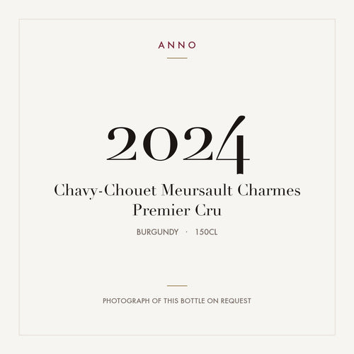 Chavy-Chouet Meursault Charmes Premier Cru 2024 1,5l — cartão de colheita ANNO; fotografia da garrafa real disponível a pedido