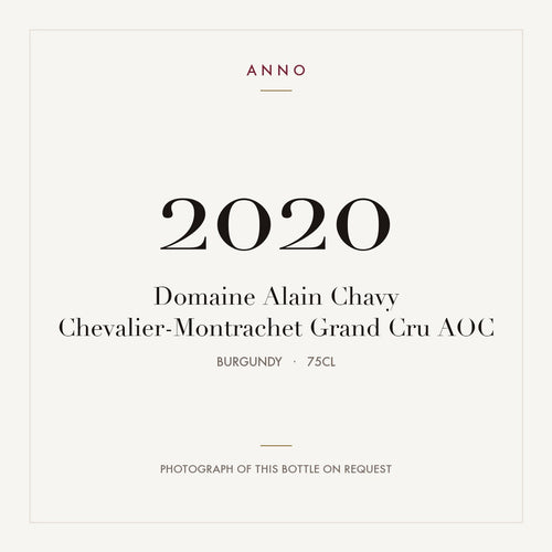 Domaine Alain Chavy Chevalier-Montrachet Grand Cru 2020 AOC 0,75l from Burgundy — ANNO vintage card; photograph of the actual bottle available on request