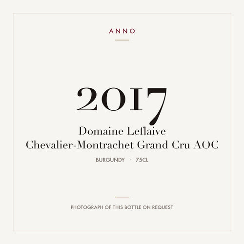 Domaine Leflaive Chevalier-Montrachet Grand Cru 2017 AOC 0,75l from Burgundy — ANNO vintage card; photograph of the actual bottle available on request