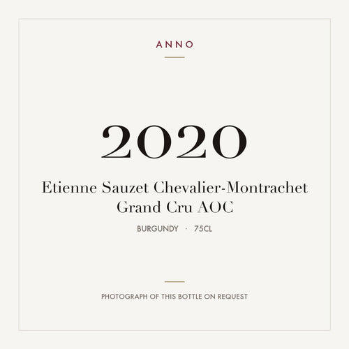 Etienne Sauzet Chevalier-Montrachet Grand Cru 2020 AOC 0,75l from Burgundy — ANNO vintage card; photograph of the actual bottle available on request