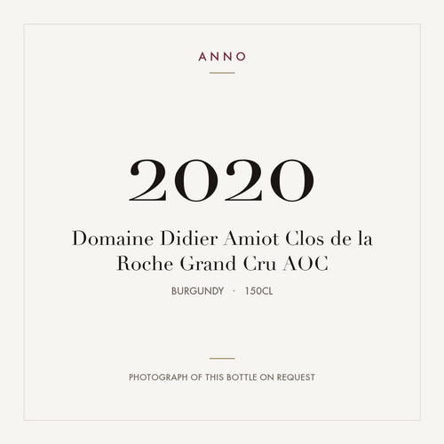 Domaine Didier Amiot Clos de la Roche Grand Cru 2020 AOC 1,5l from Burgundy — ANNO vintage card; photograph of the actual bottle available on request