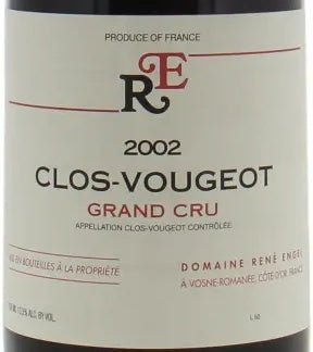Rene Engel Clos de Vougeot Grand Cru 2002 AOC 0,75l — etiqueta del vino