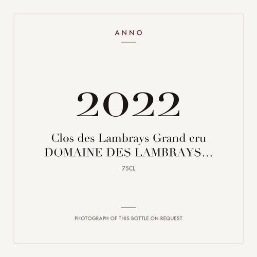 Domaine des Lambrays Clos des Lambrays Grand Cru 2022 AOC 0,75l — ANNO-jaargangkaart; foto van de echte fles op aanvraag