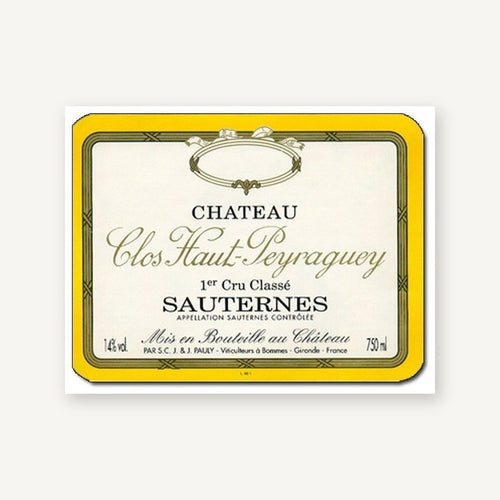 Clos Haut-Peyraguey Sauternes 1975 AOC 1,5l — wijnetiket