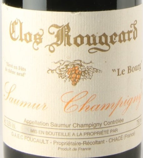 Clos Rougeard Saumur-Champigny Le Bourg 1996 AOC 0,75l — etichetta del vino
