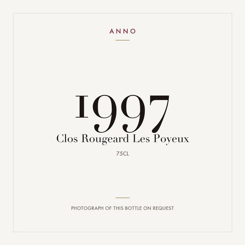 Clos Rougeard Saumur-Champigny Les Poyeux 1997 AOC 0,75l — carte millésime ANNO ; photo de la bouteille réelle disponible sur demande