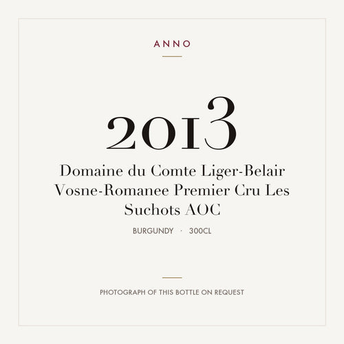 Domaine du Comte Liger-Belair Vosne-Romanee Premier Cru Les Suchots 2013 AOC 3l, 勃根地 — ANNO 年份卡;實際酒瓶照片可應要求提供