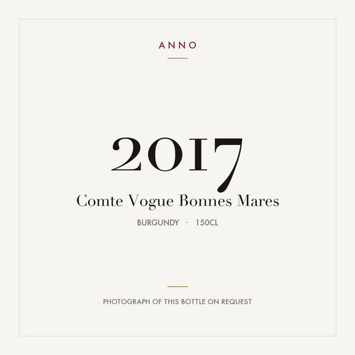 Comte Vogue Bonnes Mares 2017 1,5l — cartão de colheita ANNO; fotografia da garrafa real disponível a pedido