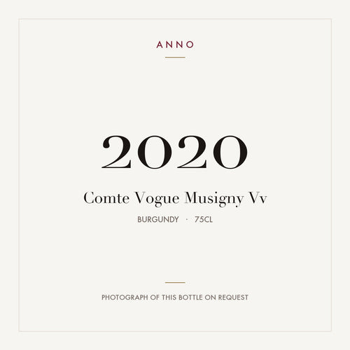 Comte Vogue Musigny Vv 2020 0,75l — ANNO vintage card; photograph of the actual bottle available on request