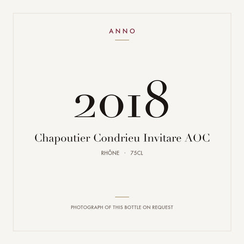 Chapoutier Condrieu Invitare 2018 AOC 0,75l from Rhône — ANNO vintage card; photograph of the actual bottle available on request