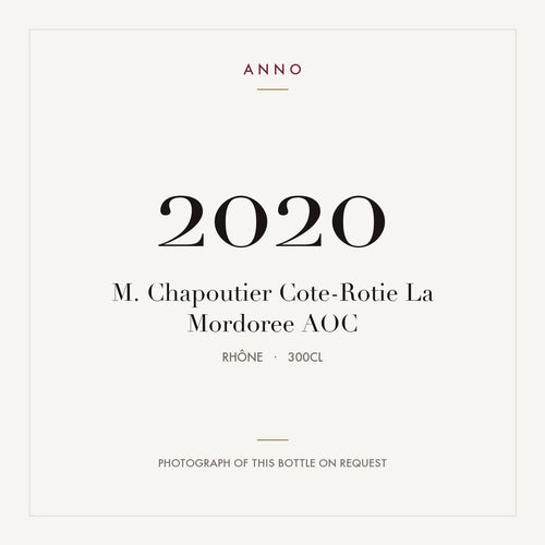M. Chapoutier Cote-Rotie La Mordoree 2020 AOC 3l from Rhône — ANNO vintage card; photograph of the actual bottle available on request