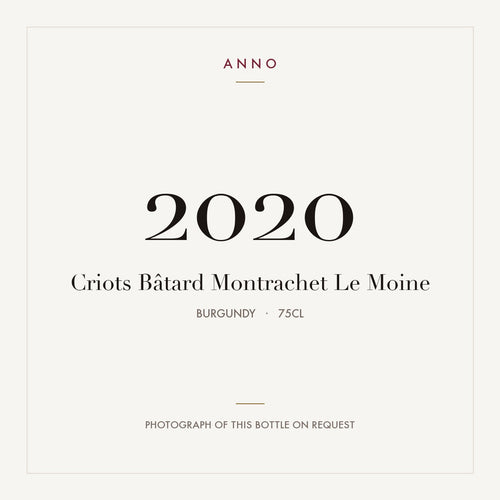 Le Moine Criots-Batard-Montrachet Grand Cru 2020 AOC 0,75l — ANNO vintage card; photograph of the actual bottle available on request
