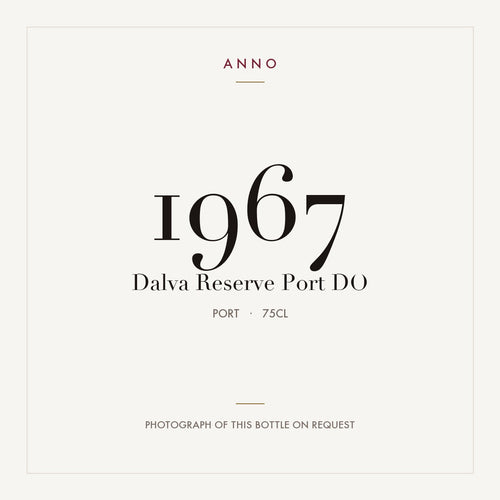 Dalva Reserve Port 1967 DO 0,75l from Port — ANNO vintage card; photograph of the actual bottle available on request