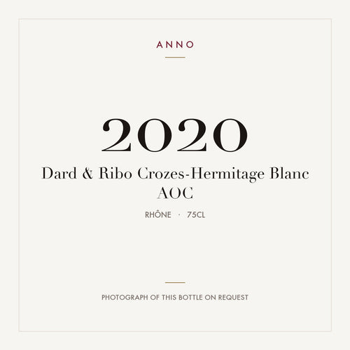 Dard & Ribo Crozes-Hermitage Blanc 2020 AOC 0,75l, ローヌ — ANNOヴィンテージカード。実際のボトルの写真はご要望に応じてご用意します