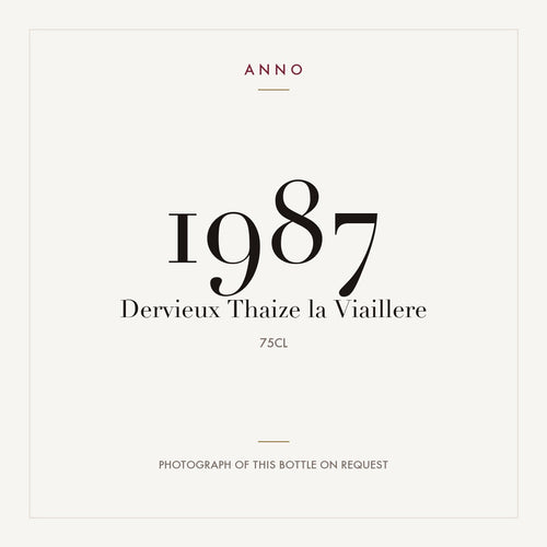 Dervieux Thaize la Viaillere 1987 0,75l — ANNO-årgangskort; foto af den faktiske flaske på forespørgsel