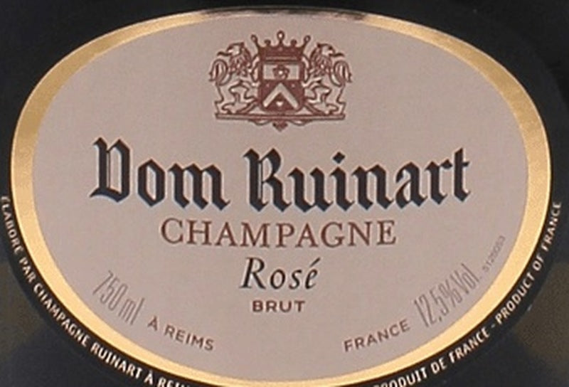Ruinart Dom Ruinart Rose Brut Champagne AOC — wine label, illustrative image