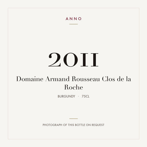 Domaine Armand Rousseau Clos de la Roche Grand Cru 2011 AOC 0,75l — ANNO-årgangskort; foto af den faktiske flaske på forespørgsel