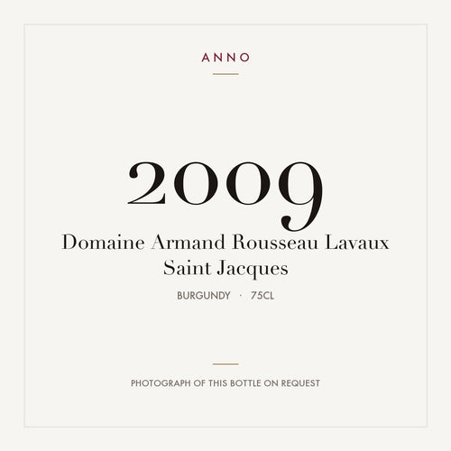 Domaine Armand Rousseau Gevrey-Chambertin Premier Cru Lavaux Saint-Jacques 2009 AOC 0,75l — карточка урожая ANNO; фото настоящей бутылки по запросу