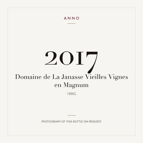 Domaine de La Janasse Chateauneuf-du-Pape Vieilles Vignes 2017 AOC 1,5l — ANNO-jaargangkaart; foto van de echte fles op aanvraag