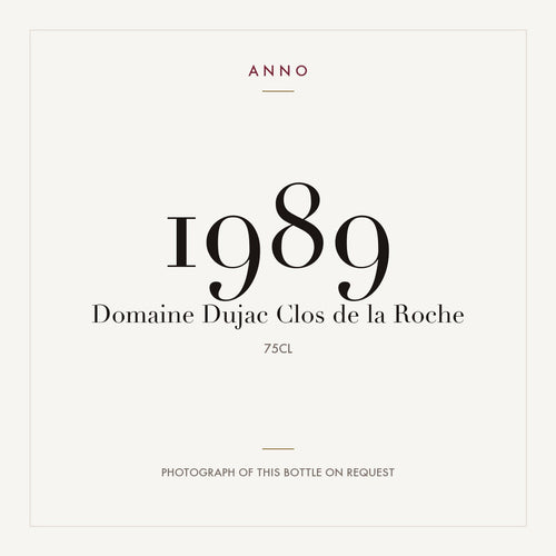 Domaine Dujac Clos de la Roche Grand Cru 1989 AOC 0,75l — карточка урожая ANNO; фото настоящей бутылки по запросу