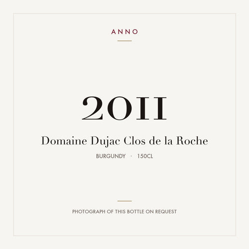Domaine Dujac Clos de la Roche 2011 1,5l — ANNOヴィンテージカード。実際のボトルの写真はご要望に応じてご用意します