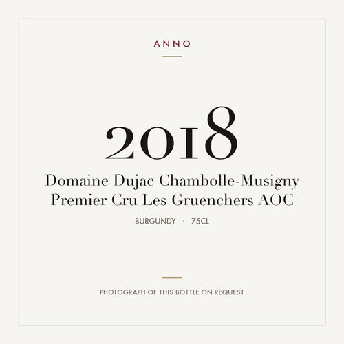 Domaine Dujac Chambolle-Musigny Premier Cru Les Gruenchers 2018 AOC 0,75l, 勃根地 — ANNO 年份卡;實際酒瓶照片可應要求提供