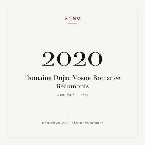 Domaine Dujac Vosne-Romanee Premier Cru Les Beaumonts 2020 AOC 0,75l — ANNO-årgangskort; foto af den faktiske flaske på forespørgsel