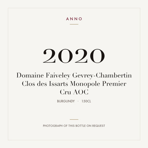 Domaine Faiveley Gevrey-Chambertin Premier Cru Clos des Issarts Monopole 2020 AOC 1,5l — ANNO 年份卡;實際酒瓶照片可應要求提供