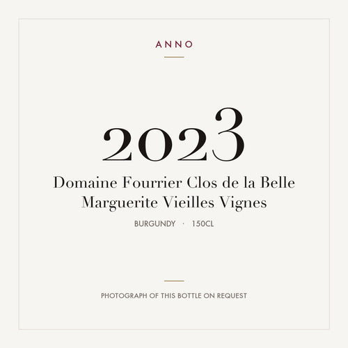 Domaine Fourrier Clos de la Belle Marguerite Vieilles Vignes 2023 1,5l, Bourgogne — ANNO-jaargangkaart; foto van de echte fles op aanvraag