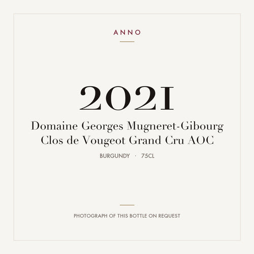 Domaine Georges Mugneret-Gibourg Clos de Vougeot Grand Cru 2021 AOC 0,75l, ブルゴーニュ — ANNOヴィンテージカード。実際のボトルの写真はご要望に応じてご用意します