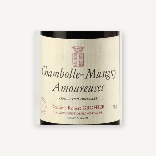 Domaine Robert Groffier Chambolle-Musigny Premier Cru Les Amoureuses 1978 AOC 0,75l — wijnetiket