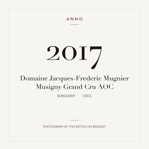 Domaine Jacques-Frederic Mugnier Musigny Grand Cru 2017 AOC 1,5l, Borgogna — card dell'annata ANNO; foto della bottiglia reale disponibile su richiesta