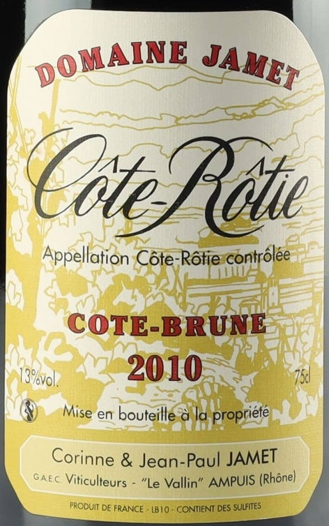 Domaine Jamet Cote-Rotie Cote Brune 2010 AOC 0,75l — wine label