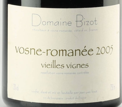 Domaine Jean-Yves Bizot Vieilles Vignes 2005 AOC 0,75l — etichetta del vino