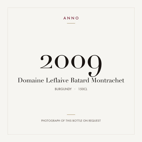 Domaine Leflaive Batard Montrachet 2009 1,5l — ANNO-årgangskort; foto af den faktiske flaske på forespørgsel