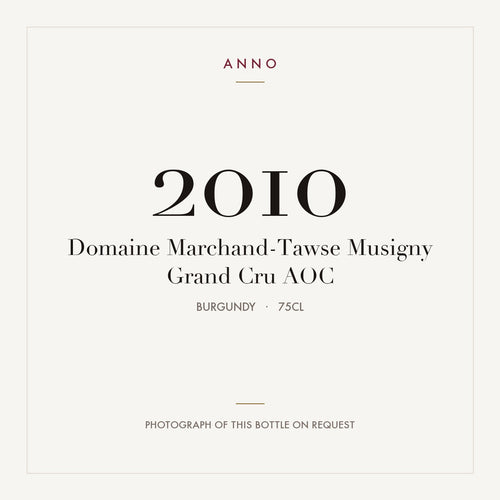 Domaine Marchand-Tawse Musigny Grand Cru 2010 AOC 0,75l, ブルゴーニュ — ANNOヴィンテージカード。実際のボトルの写真はご要望に応じてご用意します