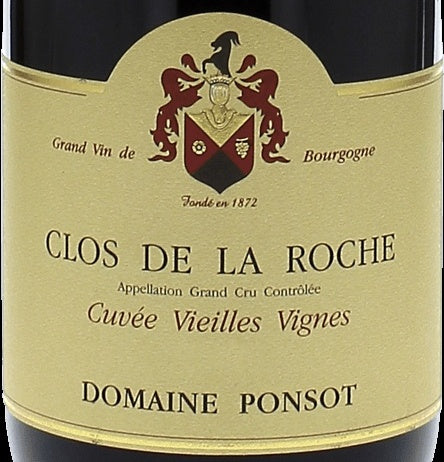 Domaine Ponsot Clos de la Roche Grand Cru Vieilles Vignes 1991 AOC 0,75l — этикетка вина, иллюстративное изображение