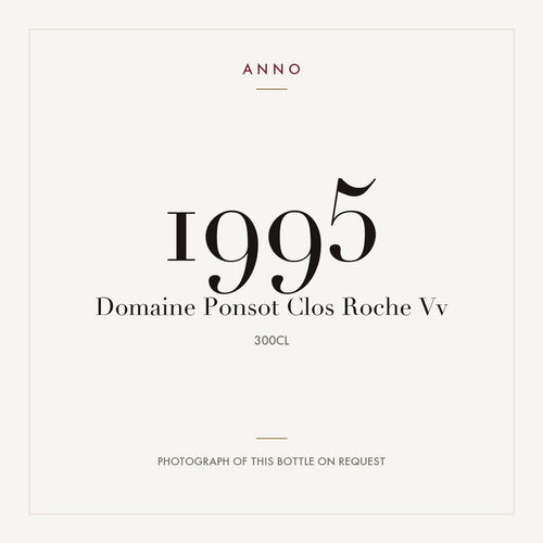 Domaine Ponsot Clos de la Roche Grand Cru Vieilles Vignes 1995 AOC 3l — ANNO-årgangskort; foto af den faktiske flaske på forespørgsel
