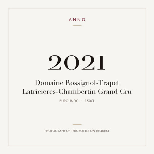 Domaine Rossignol-Trapet Latricieres-Chambertin Grand Cru 2021 AOC 1,5l — ANNO vintage card; photograph of the actual bottle available on request