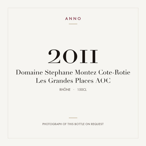 Domaine Stephane Montez Cote-Rotie Les Grandes Places 2011 AOC 1,5l, Rhône — ANNO-årgangskort; foto af den faktiske flaske på forespørgsel