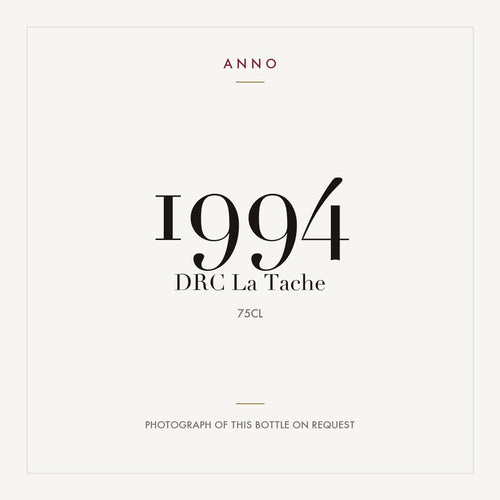 Domaine de la Romanee-Conti La Tache Grand Cru 1994 AOC 0,75l — card dell'annata ANNO; foto della bottiglia reale disponibile su richiesta