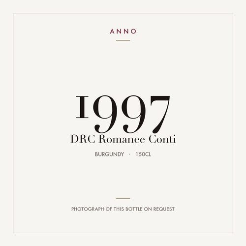 Domaine de la Romanee-Conti Romanee-Conti Grand Cru 1997 AOC 1,5l — ANNO vintage card; photograph of the actual bottle available on request
